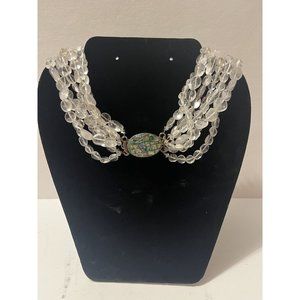 Quartz Necklace 7 Strands With Pendant
